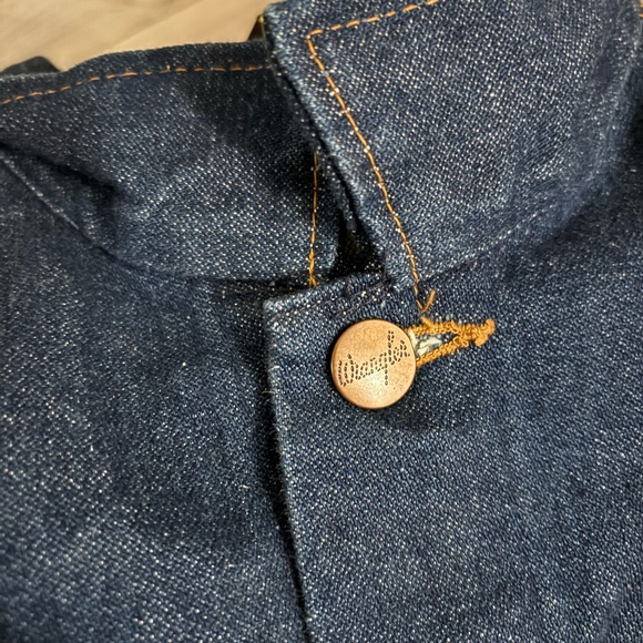 VINTAGE WRANGLERS RARE NEVER WORN 1970s DENIM TRUCKER JACKET LIKE NEW! Small - Picture 8 of 13